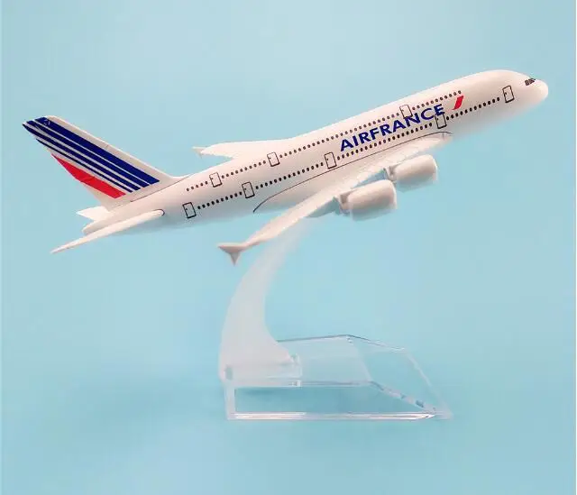 Пассажирский самолет модель A380 Air Франция самолет A380 Металл Твердые моделирование самолет модель для детей игрушки Рождественский подарок
