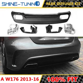

suitablefor W176 Rear TIPS Diffuser kit For A-class A180 A200 A250 to A45 Style Exhaust tips A45 BOD KIT REAR BUMPER
