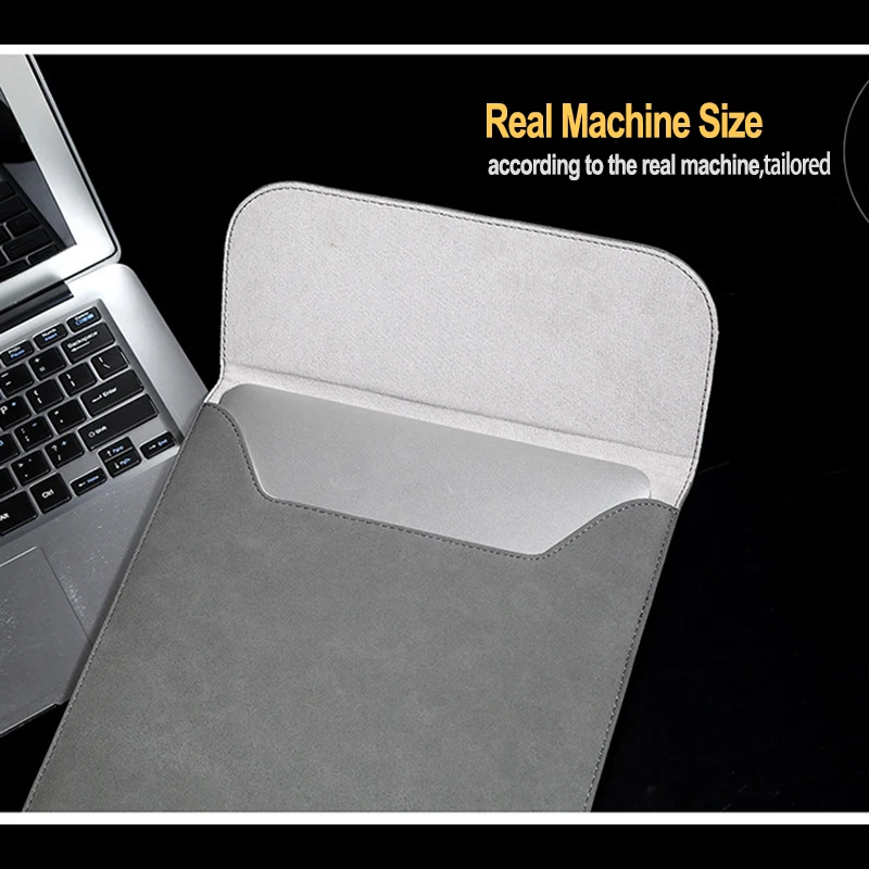 PU Leather Sleeve/Bag For Macbook Air Retina 11 12 15.4 New Pro 13 15 Touch Bar Notebook Case For Xiaomi 13.3 15.6 Scrub