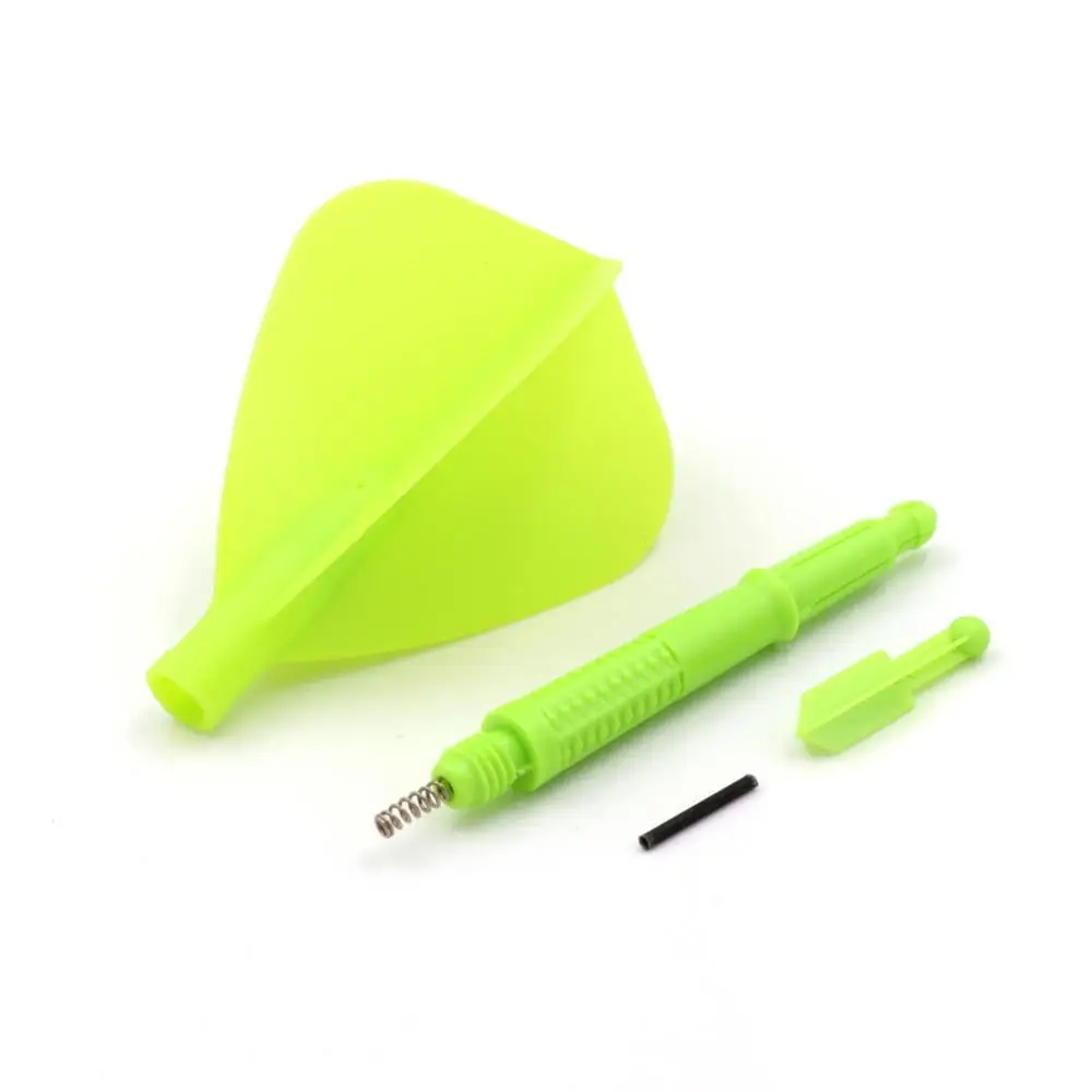 CUESOUL KOFF AK6 Dart Stem with AK4 Moulded Dart Flights,Green Dart Flight Kite Shape