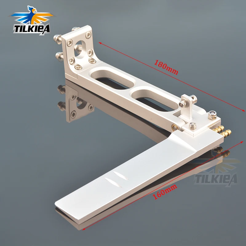 180x160mmAluminumRudderDualWaterPickupFor2326ccGasEngineRC