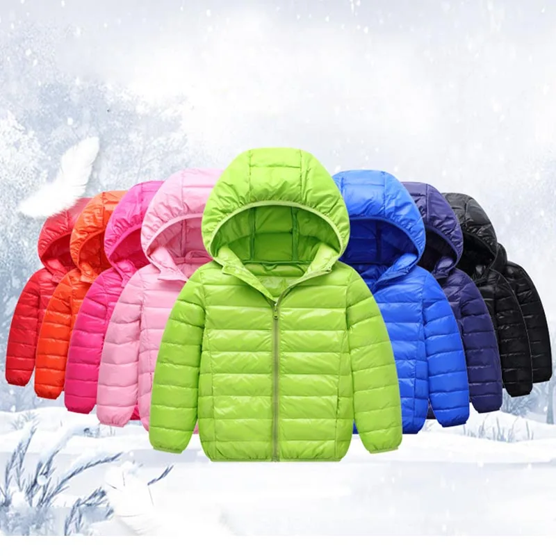 

Children Duck Down Jacket Outerwear Boy Girl Autumn Warm Hooded Coat Teenage Parka Kids Winter Jacket 1-15 Years Dropshipping