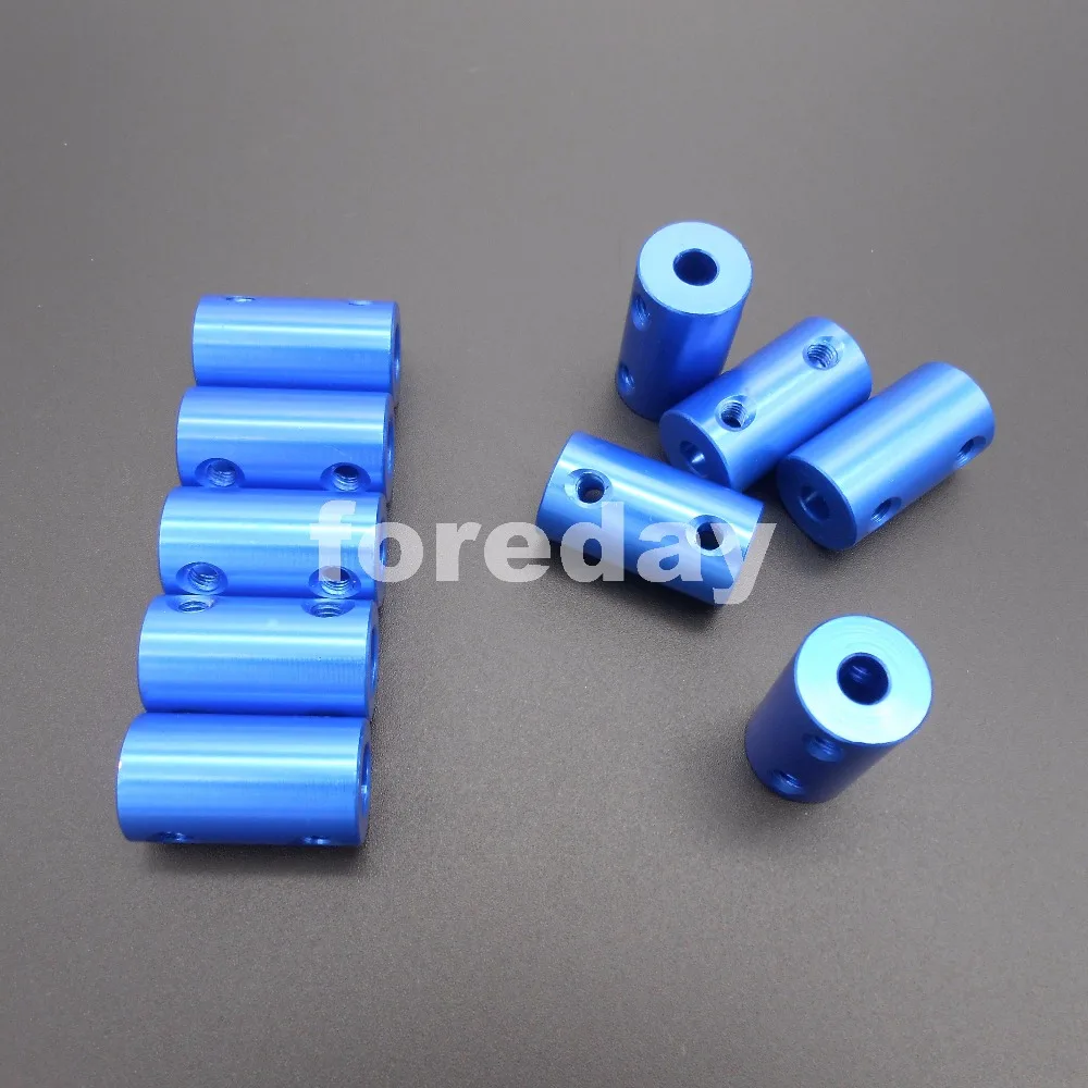 

10PCS A KIND Coupler Aluminum alloy L: 25mm Out-Dia:14mm Coupling Coupler BLUE 5 to 6.35mm*FD310X10