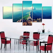 5 Pièces Paysage Populaire Nuages Et Colline Vus Vente Chaude Moderne Peinture Mur Art Photo Sur Toile Imprime la Peinture Sans Cadre