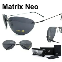 Matrix NEO Morpheus, солнцезащитные очки, фильм, мужские, 13,9 г, ультралегкие, без оправы, классические, овальные очки, Oculos Gafas De Sol,, новинка