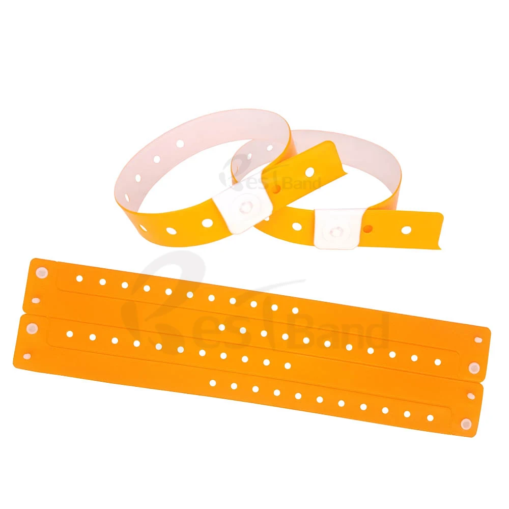 100 шт. самой низкой цене одноразовые цветные ПВХ браслет виниловые браслеты, Китай пользовательские браслеты - Цвет: Neon Orange