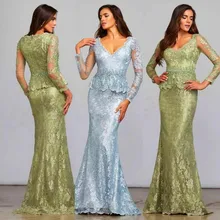 Elegant V neck Vestido Long Sleeve Formal font b Evening b font font b Dress b
