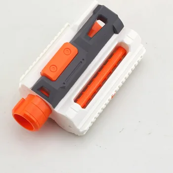 Modified Part Front Tube Decoration with Upper and Lower Guide Rail for Nerf Elite Series - Orange + Grey