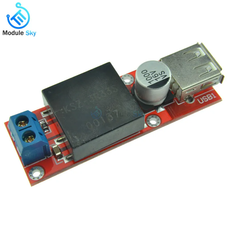 

1Pcs Mini KIS3R33S DC-DC Step-Down Buck Converter Module 7V-24V To 5V 3A Adjustable Voltage Board For Arduino USB Power Supply