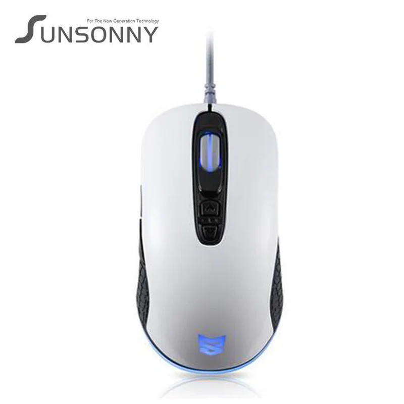 Креативная проводная USB мышь Sunsonny W-M20, 7 цветов, цветная, полупрозрачная, дышащая лампа, игровая, для офиса, дома, ноутбука, мыши - Цвет: Белый