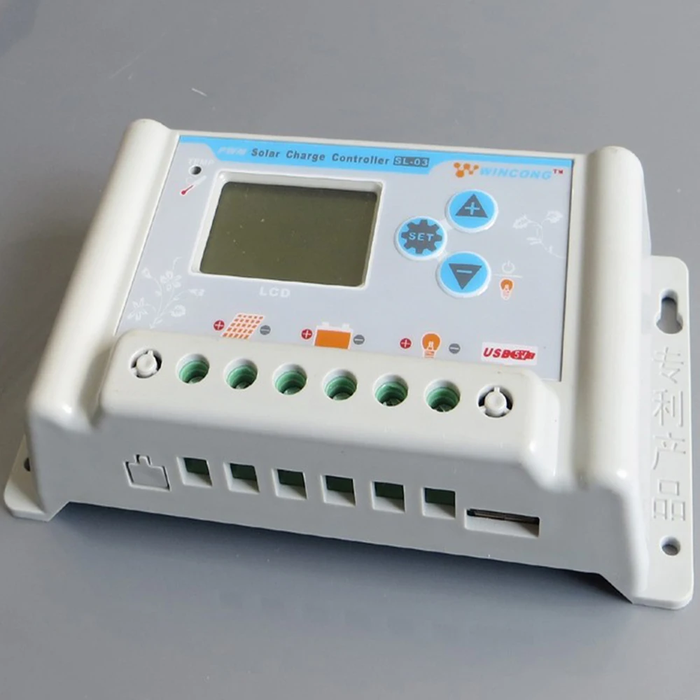 10A 36V 48V 60V solar charge controller regulator with USB LCD Li Li ion lithium LiFePO4
