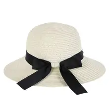 Для девочек Женский Летний пляж шляпа спортивные солнцезащитная Кепка крупнозернистая СОЛОМА ПЛЯЖНЫЕ кепки