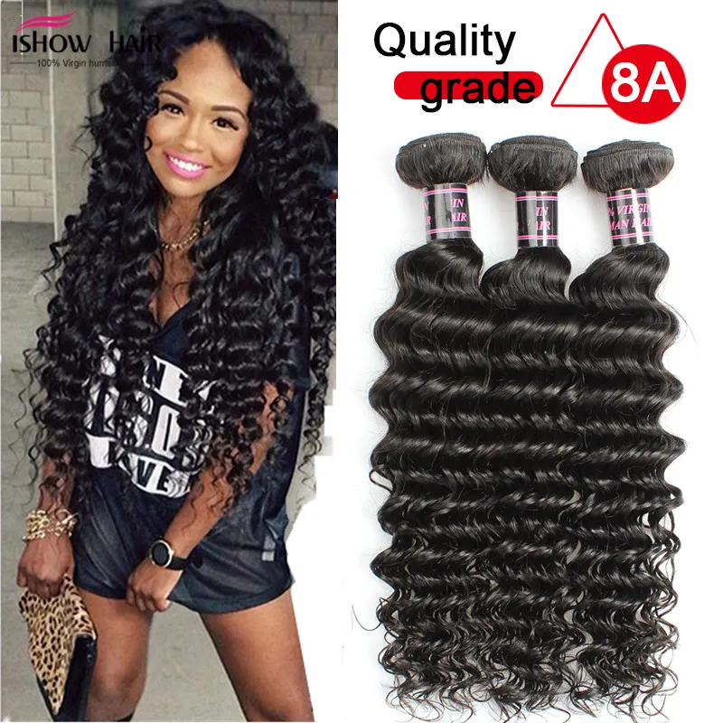 Brazilian Deep Wave Virgin Hair100% Brazilian Human Hair Weave 4Bundles 8A Cheap Brazilian Curly Virgin Hair Brazilian Deep Wave