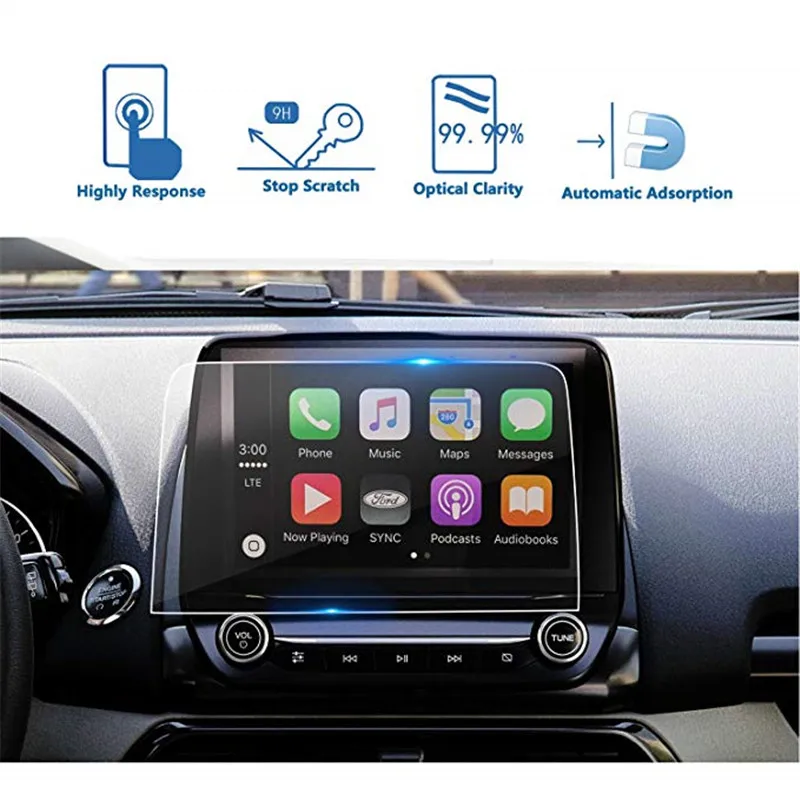 

For Ford EcoSport SYNC 3 8 Inch 2018 Car Navigation Screen Protector Tempered Glass Touch Screen Protector