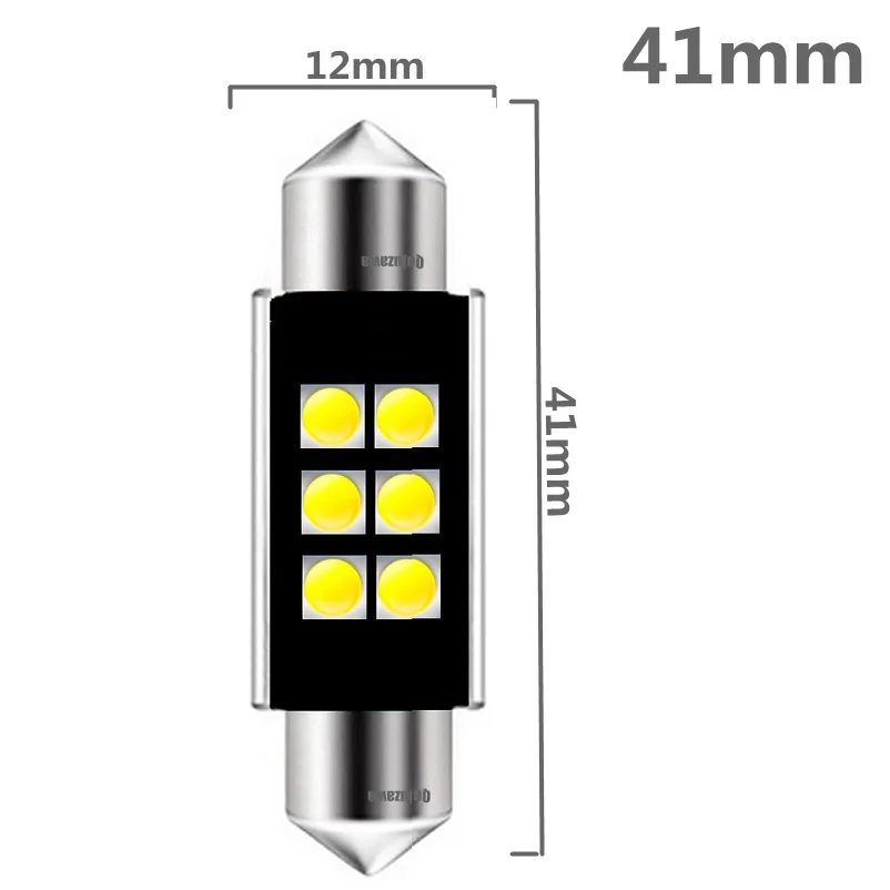 Гирлянда 31 мм 36 мм 39 мм 41 мм C5W C10W супер яркий светодиодный чип CREE автомобильные фонари Canbus без ошибок внутренние Doom лампы для чтения - Испускаемый цвет: 41mm  White