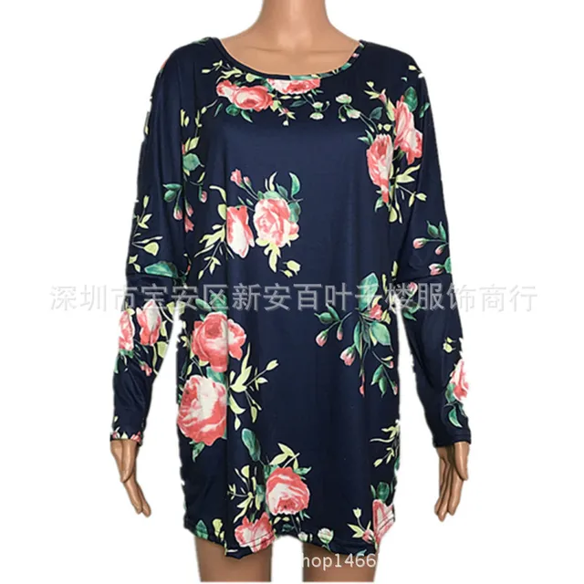 MODENGYUNMA Pregnant Maternity New Long Sleeve Round Neck Maternity Clothes Medium And Long Section Pregnancy Tee Shirt Vestidos
