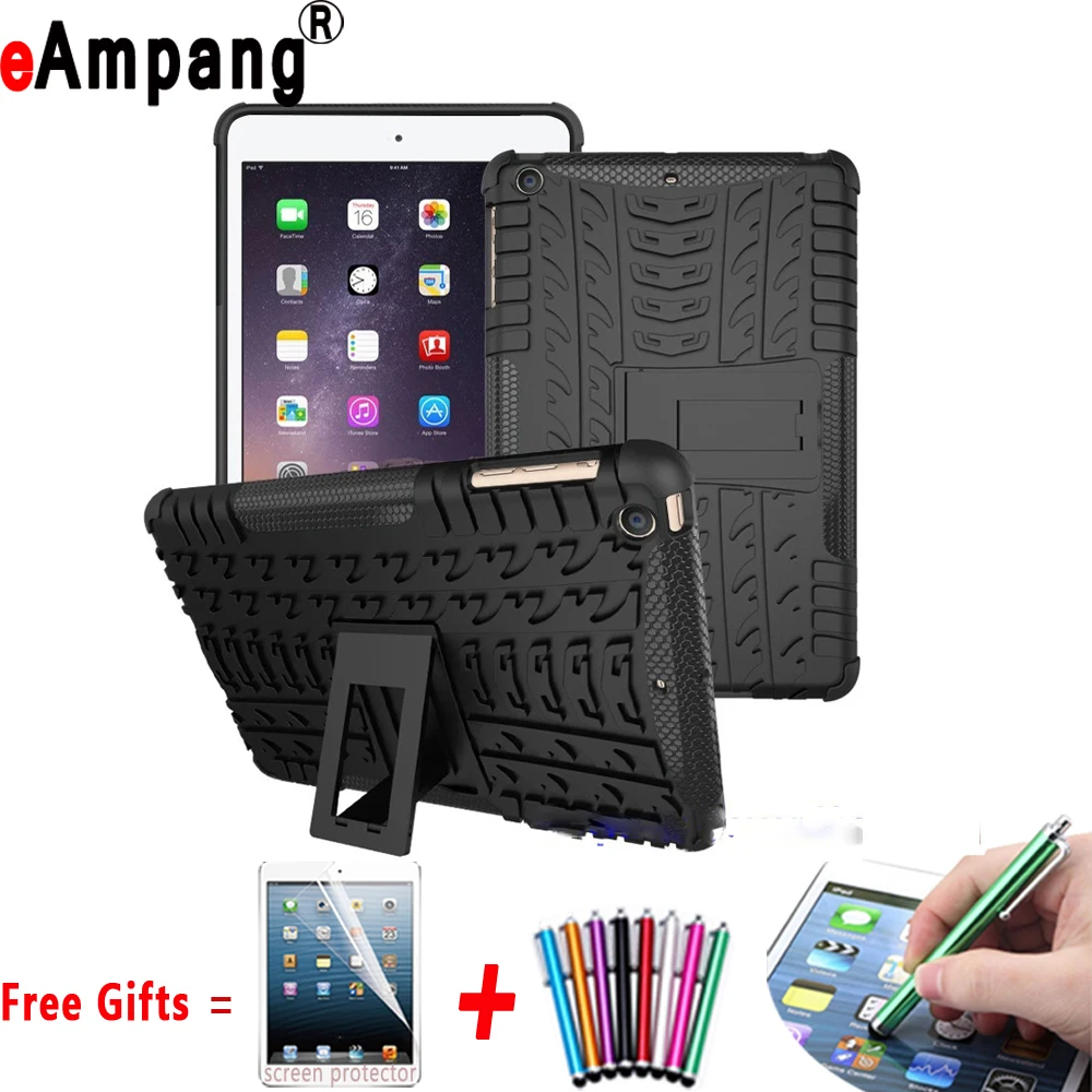 

Hyun Pattern Shockproof Silicon Cover Case for Apple iPad Air 2 iPad 6 9.7 Coque Capa Funda with Stand + Screen Portector