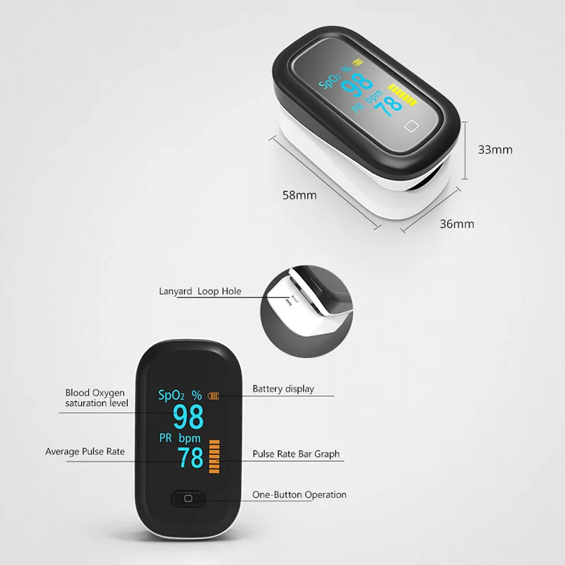 Handheld Finger Pulse Oximeter oximetro de dedo Pulsioximetro Blood Oxygen Saturation OLED Spo2 Oximeter saturador de oxigeno Handheld Finger Pulse Oximeter oximetro de dedo Pulsioximetro Blood Oxygen Saturation OLED Spo2 Oximeter saturador de oxigeno