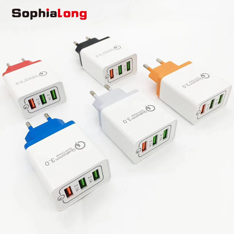 

Quick Charge 3.0 2.0 USB Charger 5.1A Max For iPhone Xiaomi Samsung Huawei QC 3.0 Fast Charging Turbo Wall Mobile Phone Charger