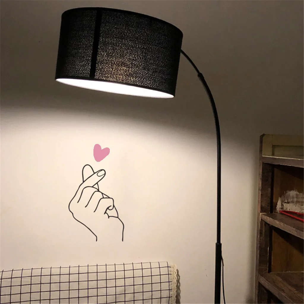 Чистая красная Сердце жест мультфильм DIY Настенная Наклейка s для детской комнаты