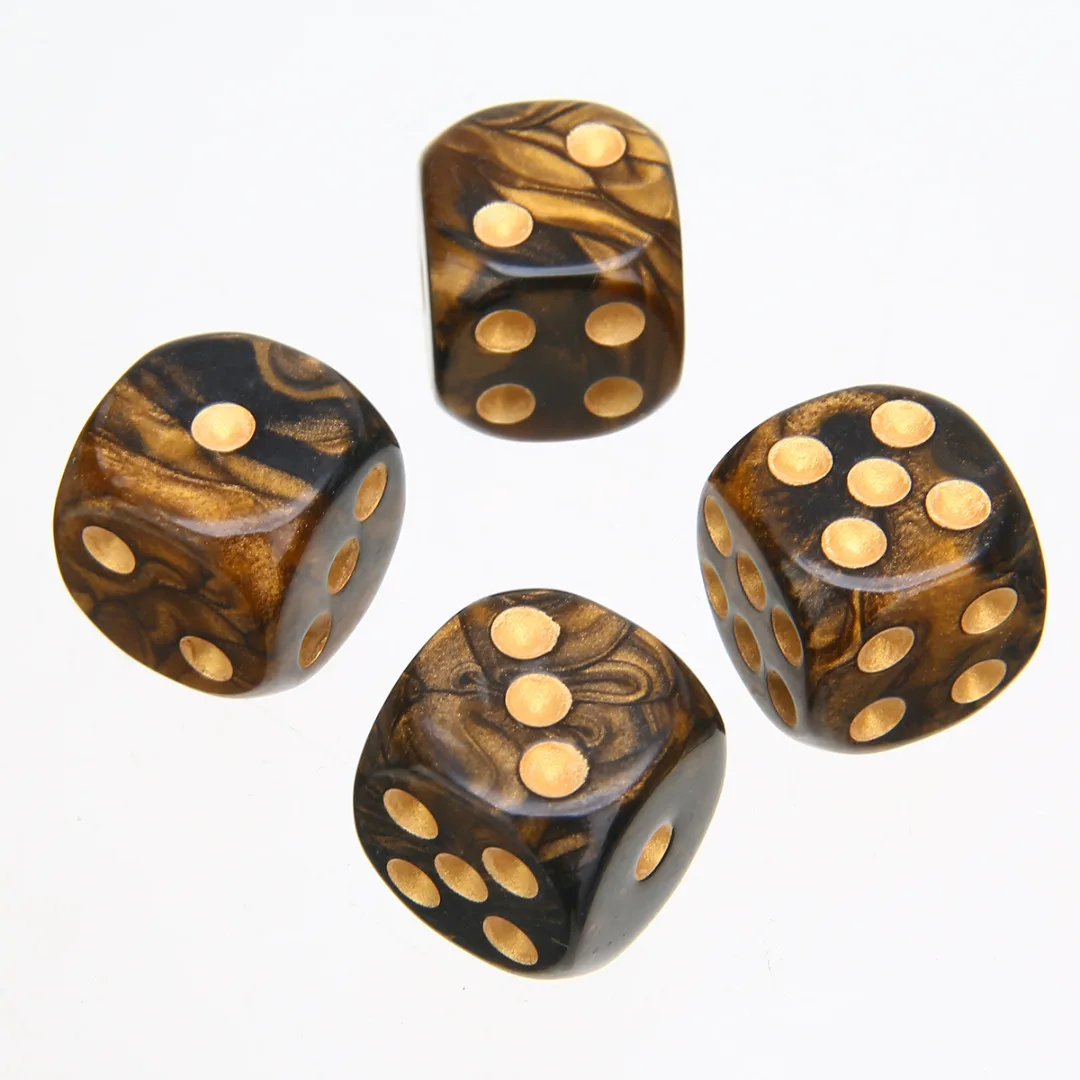 Brand New 10Pcs/set Mixed Colore Retro Dice 16mm Six Sided Game Dice Casino Craps Games Dice Set Droshipping