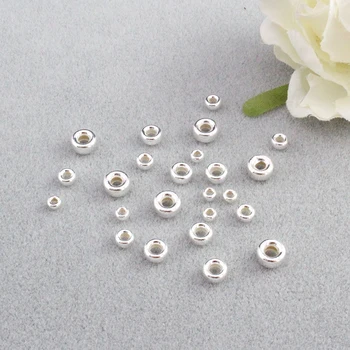 

3mm 4mm 5mm 6mm,Sterling Silver Donut Bead, 925 Silver Donut Bead, Sterling Silver Tire Bead, Spacer Bead