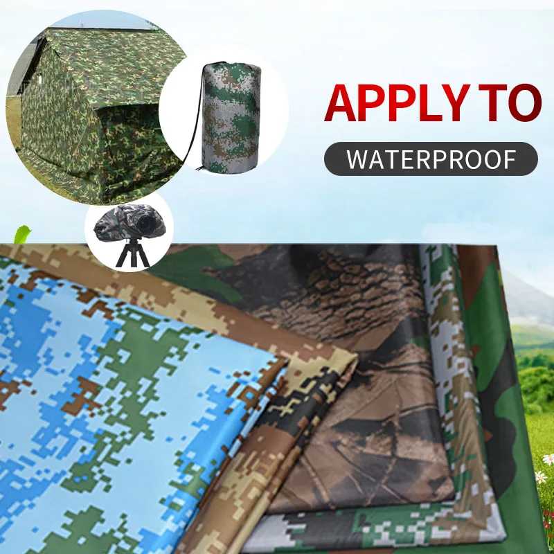 Размер 100 см* 150 см камуфляжная печать ПВХ покрытие водонепроницаемый Оксфорд ткань для наружных палаток, тента, Навес ткань