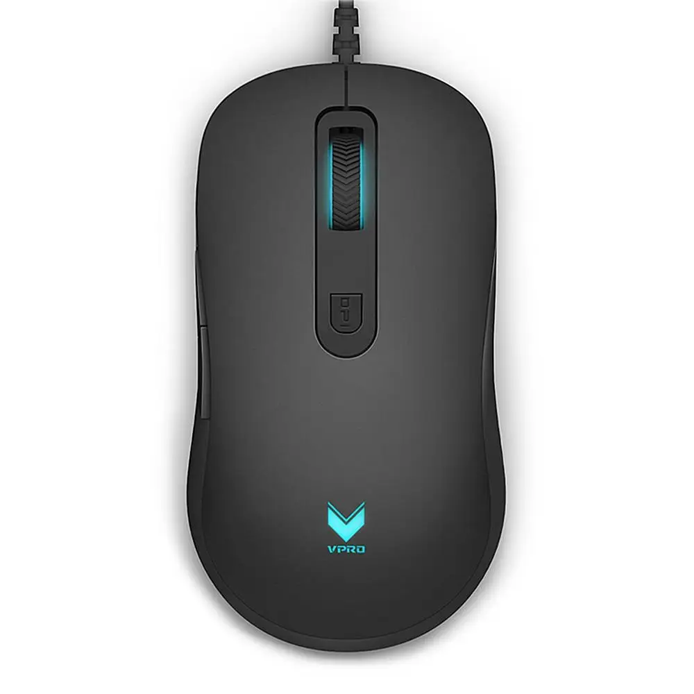 Оригинальная программируемая игровая мышь Rapoo V22, 3000 dpi, 7 кнопок, с подсветкой, USB, Проводная оптическая мышь для геймера, для ПК, компьютера, ноутбука