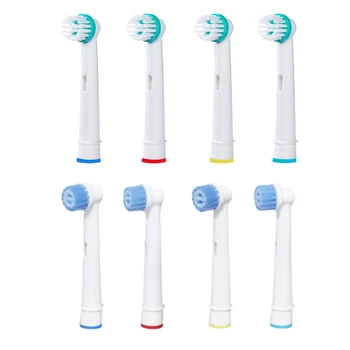 

8pcs Replacement Electric Toothbrush Heads for Oral Hygiene B Sensitive EBS-17A Soft Ortho Orthodontics OD17-4 Braces Care