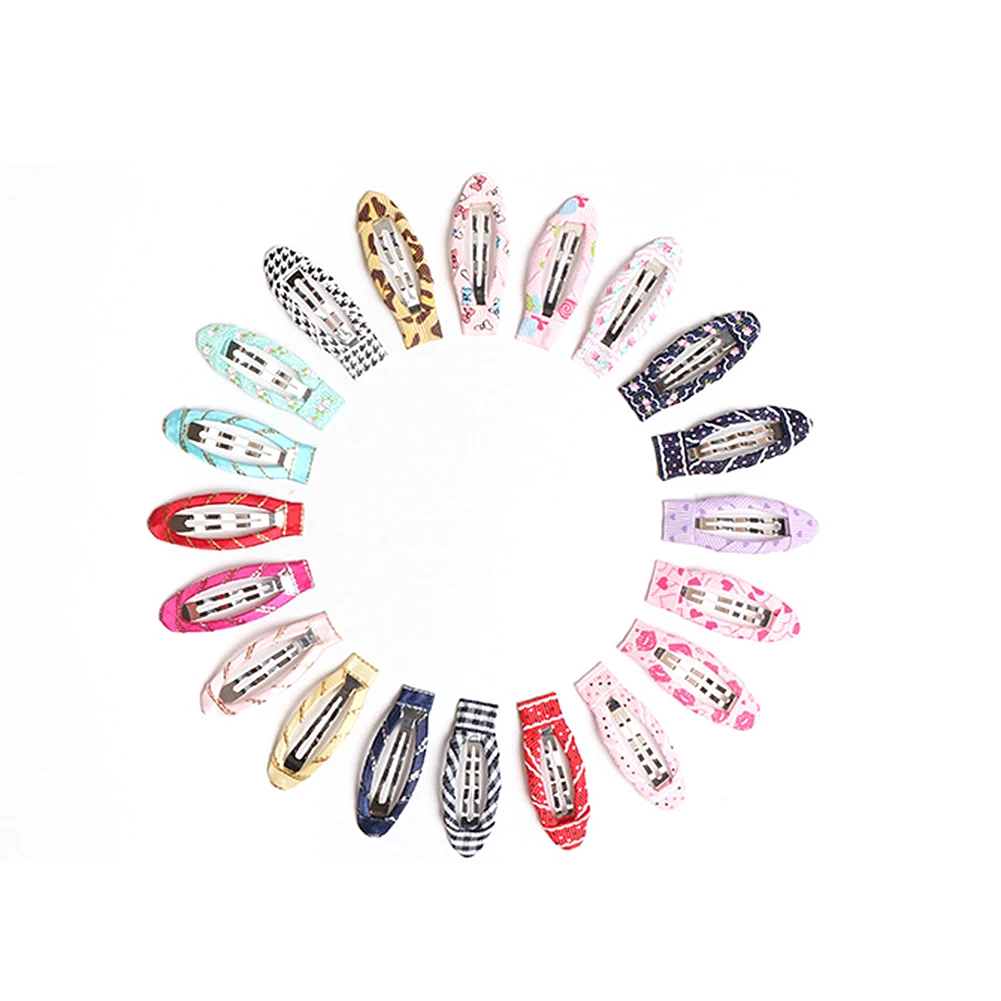 

20 Pairs Children's Broken Hair Bangs Clip Women's Prints Water Drop Clip Hairpin Hair Clips Hair Accessories New Hot M21