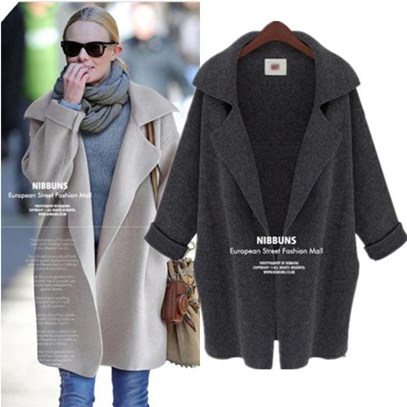 

Autumn winter Women Oversized Crochet Trench Coat Knit Overcoat European Lady Maxi Cardigan Sweaters casacos feminino