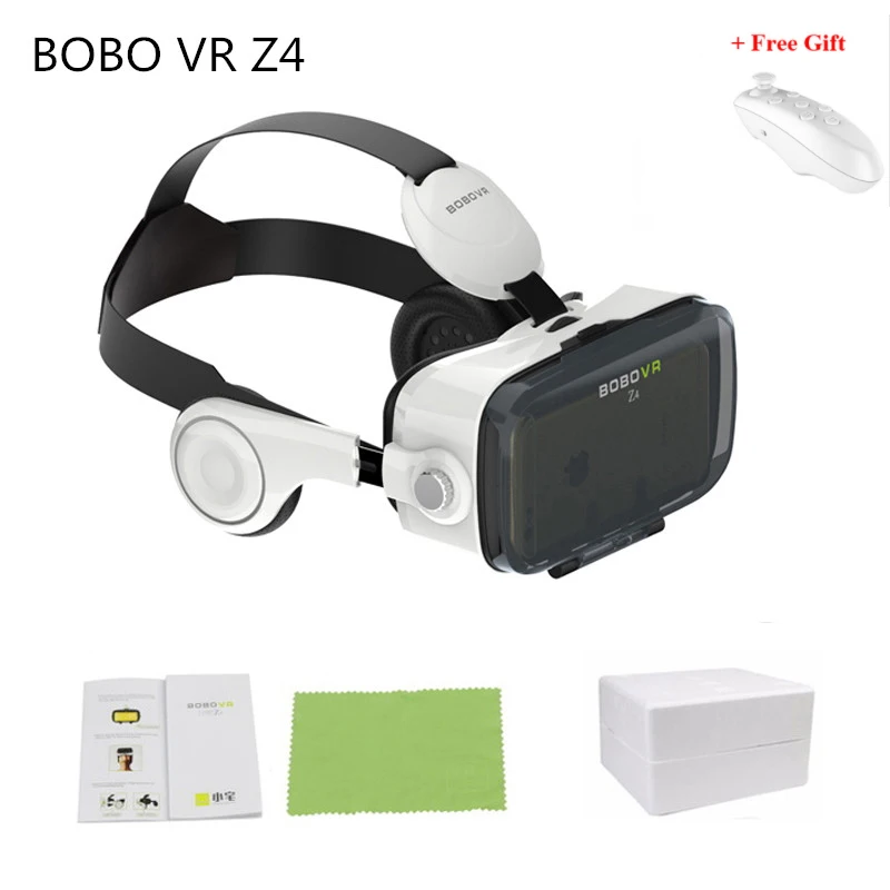 BOBOVR Z4 Vr Box 3D картонный шлем кожаные очки виртуальной реальности со стереогарнитурой для 4-6 дюймового мобильного телефона - Цвет: Z4 WHITE