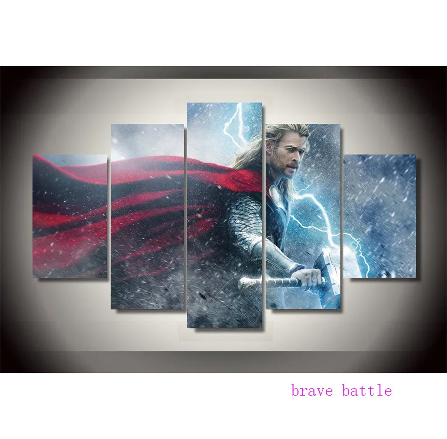 The Dark World Lightning Thor Chris Hemsworth 5 шт. холст картина принт гостиная домашний декор