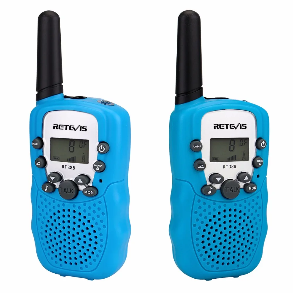 A pair Mini Walkie Talkie Kids Radio Retevis RT388 RT-388 0.5W UHF PMR Frequency Portable Two Way Radio Gift A7027B