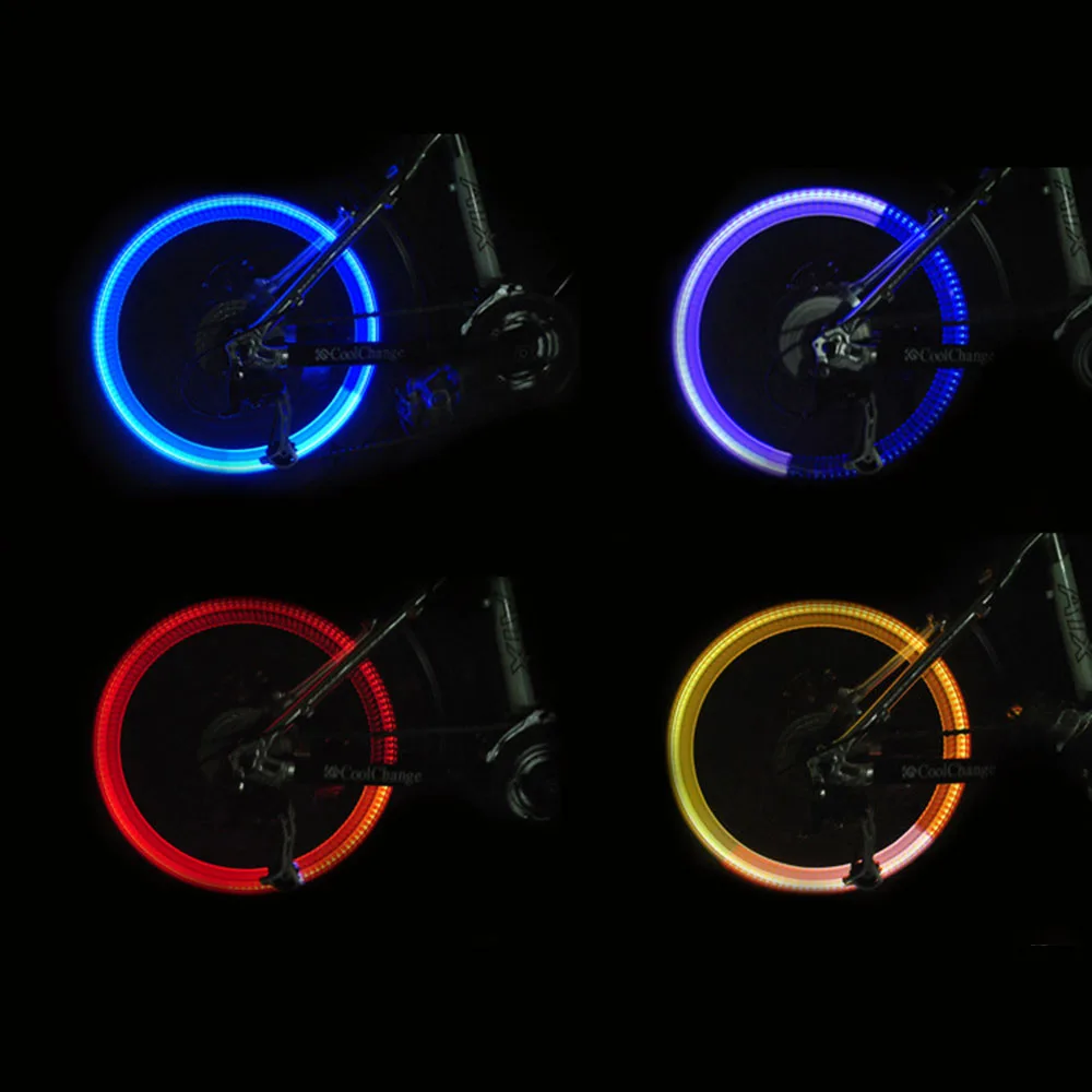 Bicycle Fashion Car Motorcycle LED Bike Flash Lamp Blue Tyre Valve Cap Light