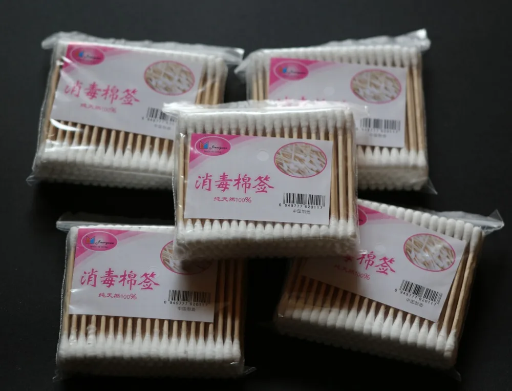 

20 bags*100pcs cotton swabs double head white color activated carbon cotton swab cosmetic cotton bud makeup tool