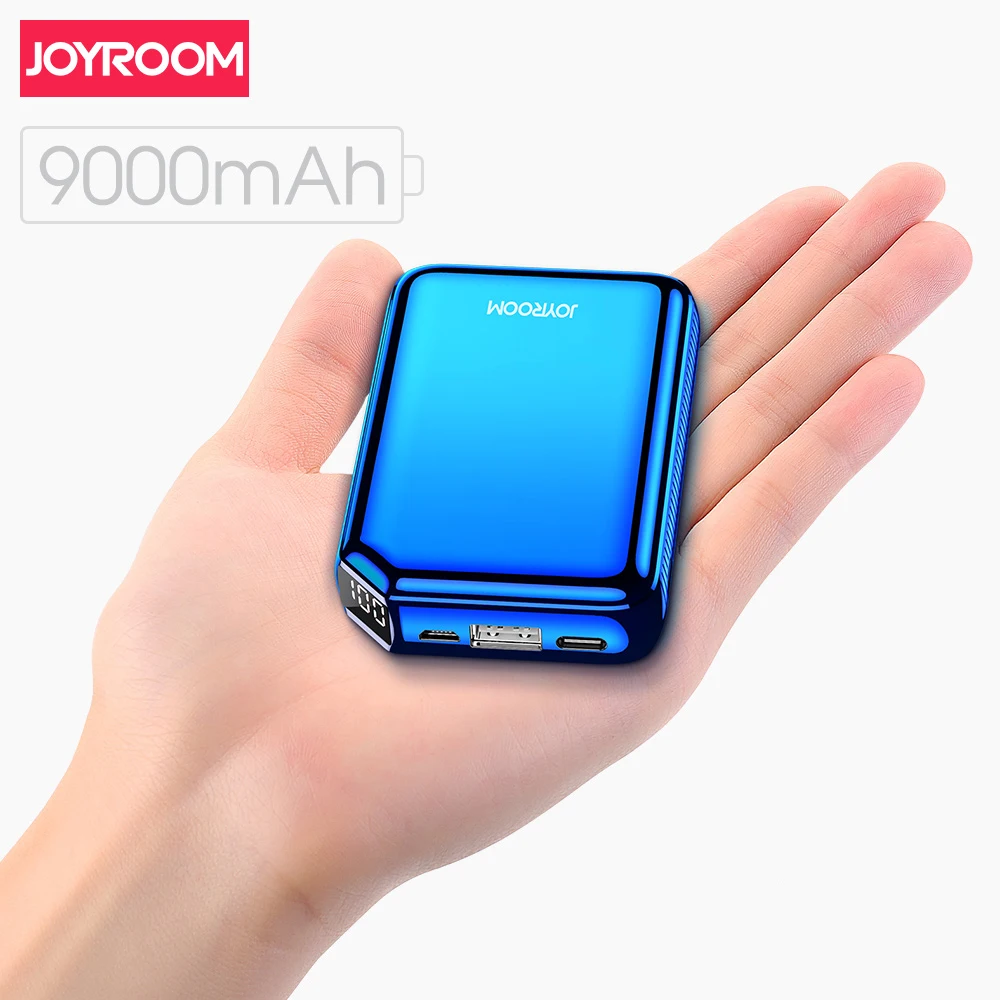 Joyroom, 9000 мА/ч, зарядное устройство, 5 В, а, быстрое зарядное устройство, светодиодный, type-c, USB порт, внешний аккумулятор, зарядное устройство для iPhone, samsung, huawei