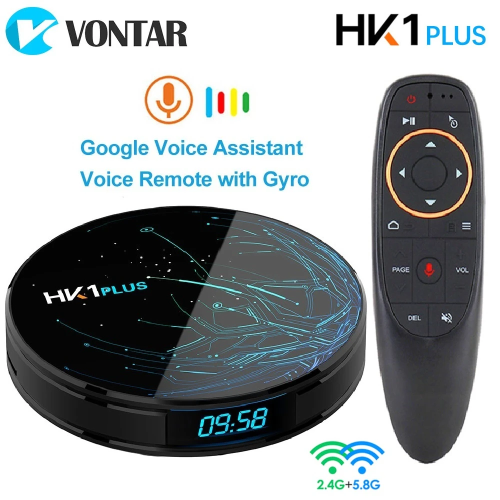 Günstige 4 GB 64 GB Android 9.0 TV BOX Amlogic S905X2 Quad Core Wifi BT4.0 H.265 4 K Netflix Youtube Google Spielen HK1 Plus X2 Smart TV BOX