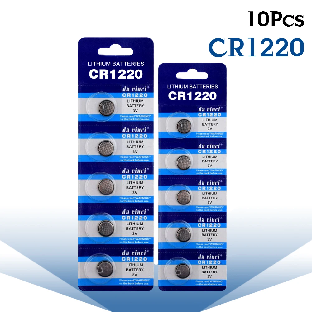 

YCDC 10pcs/lot CR1220 DL1220 BR1220 ECR1220 KCR1220 LM1220 Button Cell coin Battery for watch ,3V CR1220 Lithium Battery