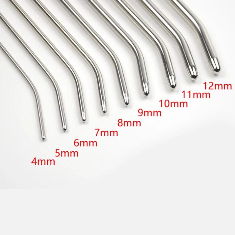 4-12mm stainless steel urethral sounds penis plug dick stimulator sounding sex toys for men,255mm long metal urethral dilators