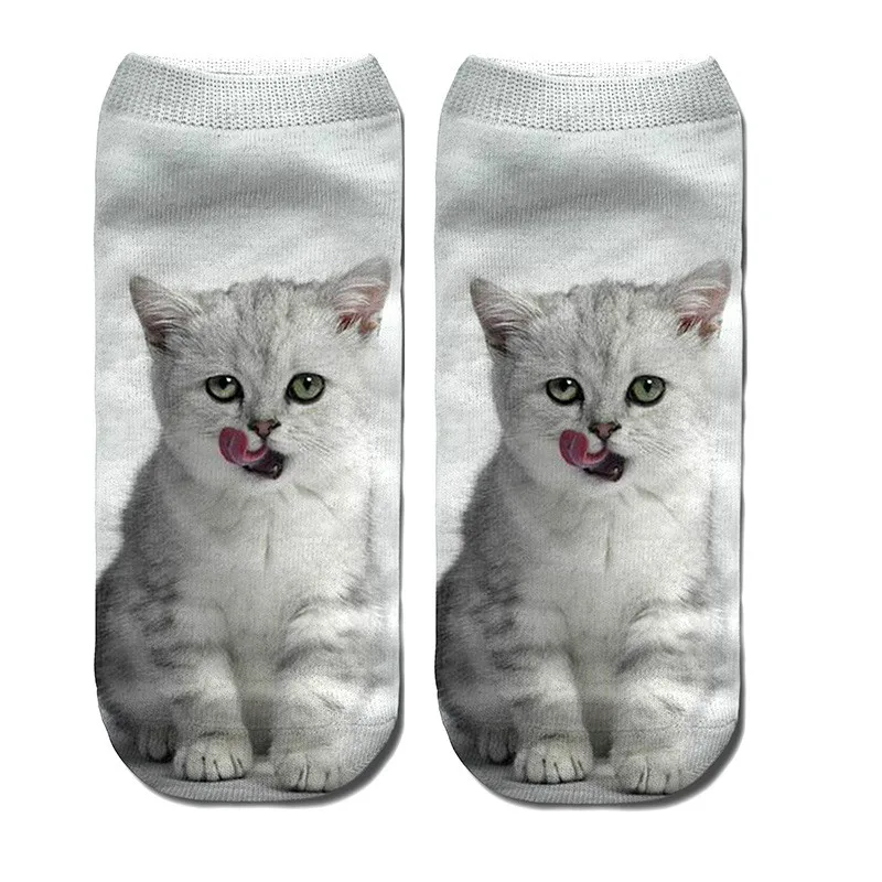 

Hot Sale Female Children Casual 3D Animals Cat Fox Print Socks Elastic Short Socks Soft Cotton Socks Children kids Hosiery Socks