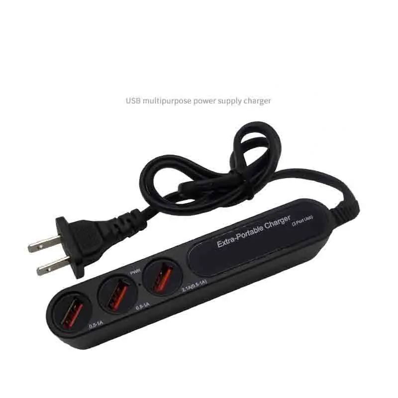 EU/US Plug Мощность полосы 3 Порты Многофункциональный выходе путешествия 2.1A USB Зарядное устройство 0,8 м гнездо удлинителя для телефон Камера дома