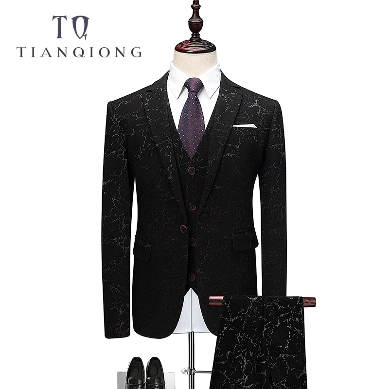 Best Price Мужской Блейзер TIAN QIONG, классический смокинг с цветочным принтом и штанами для свадьбы, 3 шт., QT343 Best Price Мужской Блейзер TIAN QIONG, классический смокинг с цветочным принтом и штанами для свадьбы, 3 шт., QT343