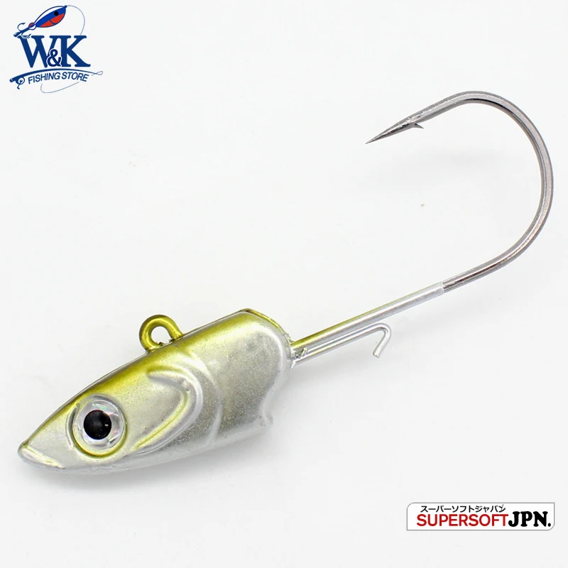 WK Strong 8/0 90g and 6/0 60g Jig Hooks Big Jig Head for Soft Lure Weighted Fishing Hooks Colorful JIGS fishing lucanus jigs 100g 150g 200g 250g 300g kabura bullet metal jig head hooks bottomship bouncer sinking jigging lures