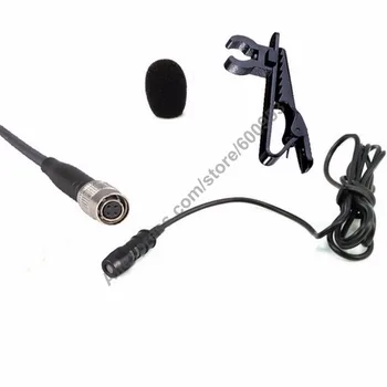 

MICWL T301 Professional Tie Clip Lavalier Lapel Condenser Microphone for Audio Technica Wireless Hirose 4 Pin Plug