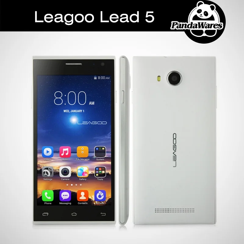 Оригинальный Leagoo ведущий 5 Lead5 дюймов 854 x 480 MTK6582 четырехъядерных процессоров