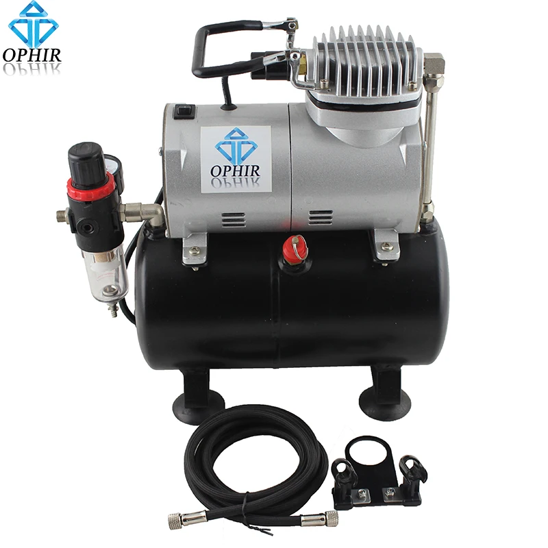 

OPHIR Air Compressor with Air Tank for Model Hobby Body Painting Temporary Tattoo Air Compressor for Hobby 110V/220V AC090