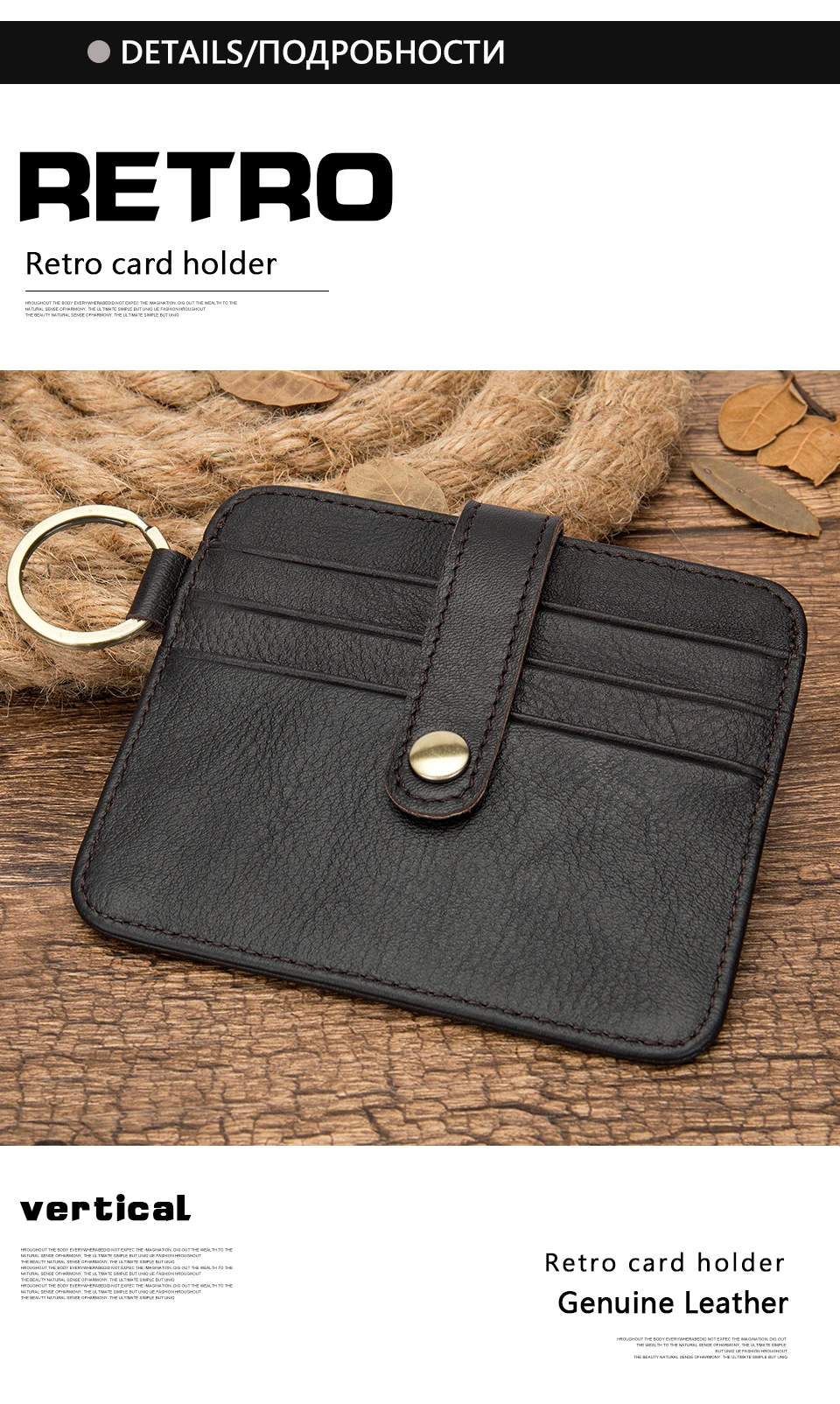 9 men's card holder wallet leather genuine business bank card holder for men mini credit card pocket protection cardholder