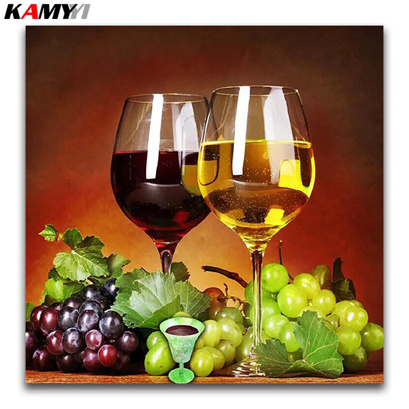 

Kitchen decoration Diamond embroidery Fruit red wine 5d diy FULL diamond painting cross stitch mosaic pattern rhinestones