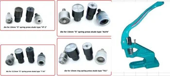 Best Setting Tools Dies Press Studs Buttons 10/ 12.5/ 15 Mm With Hand Press Machine